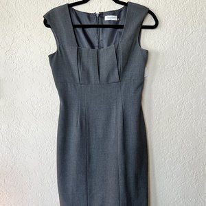 Calvin Klein - Sheath Charcoal Empire Dress - NEW